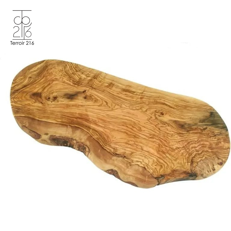 Olivenholz-Schneidebrett mit natürlichen Formen 30 cm