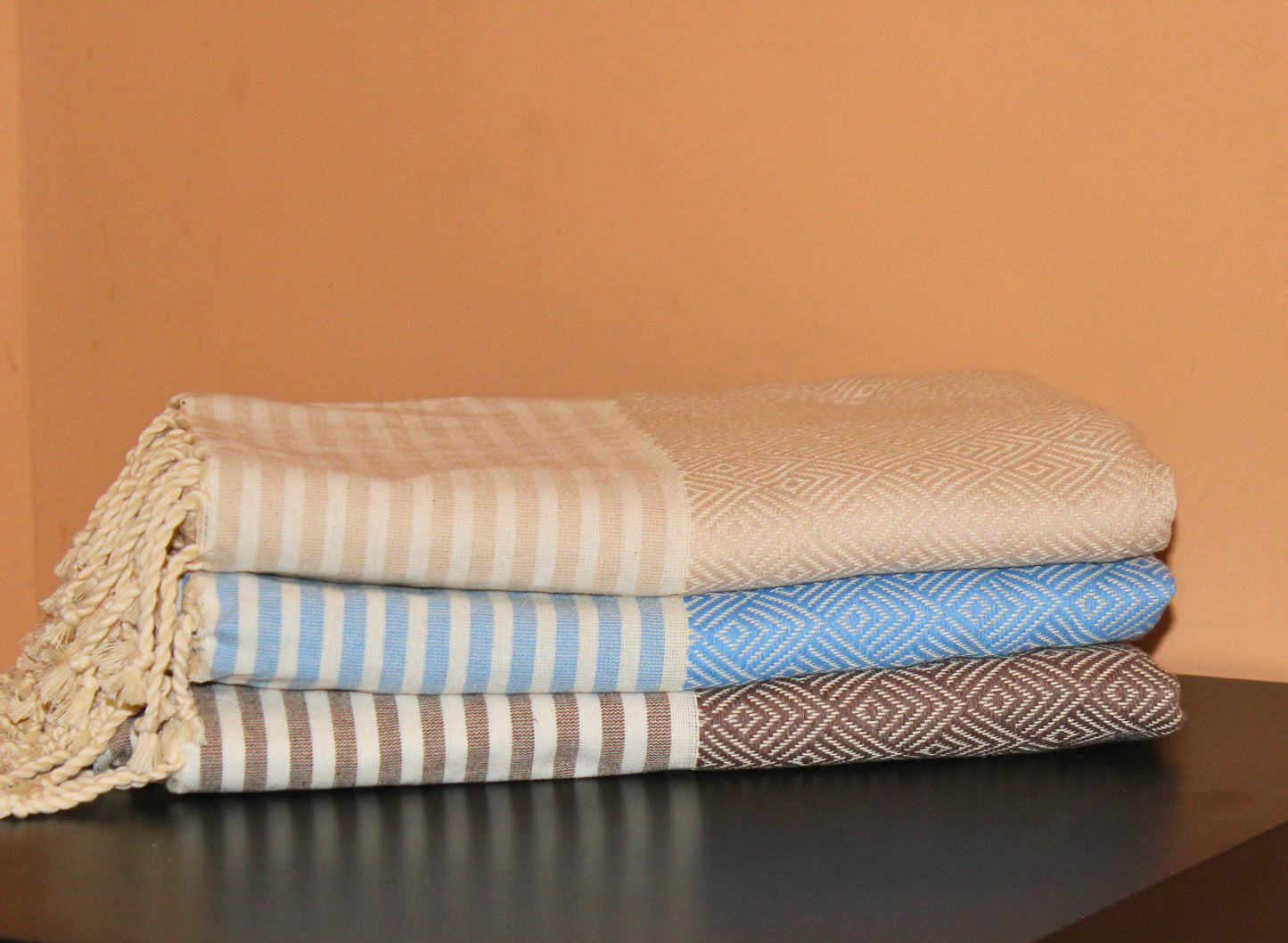 Fouta Coton Jacquard – Élégance & Confort