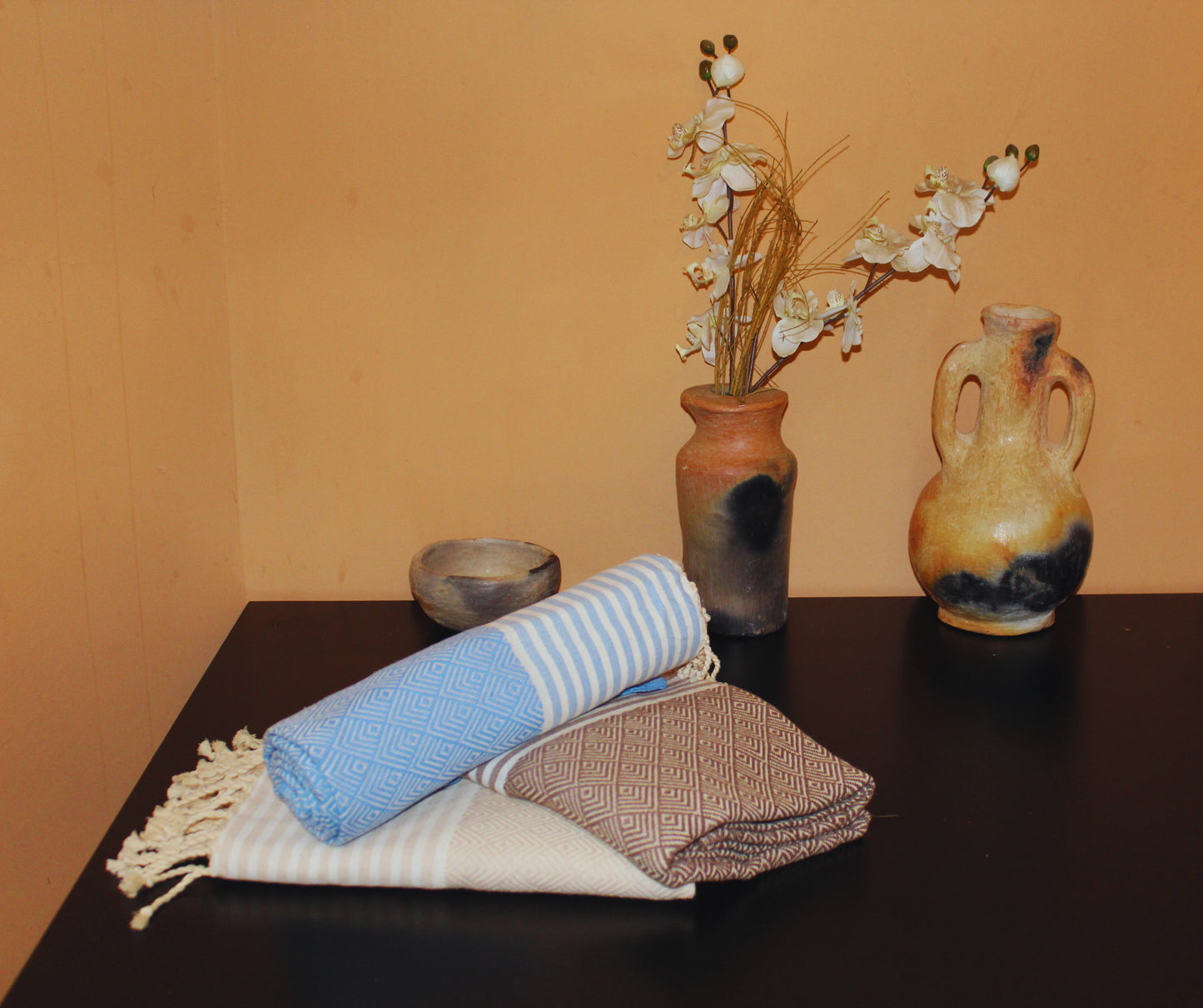 Fouta Coton Jacquard – Élégance & Confort
