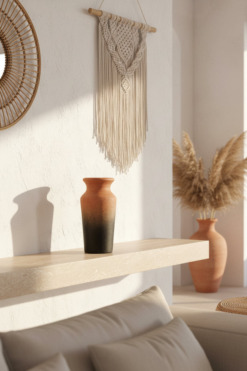 Vase en terre cuite de Sejnane - Art berbère 23 cm