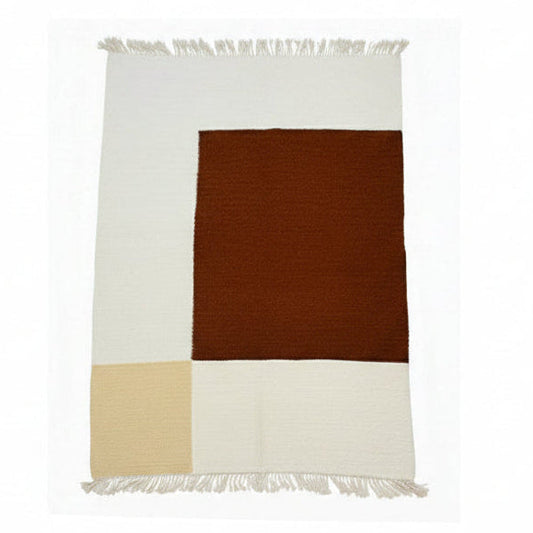 Tapis Kilim Minimaliste 2 m x 1,5 m – Laine naturelle
