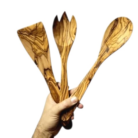 Set of 3 olive wood utensils – 30 cm