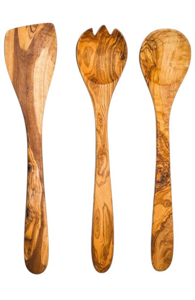 Set of 3 olive wood utensils – 30 cm