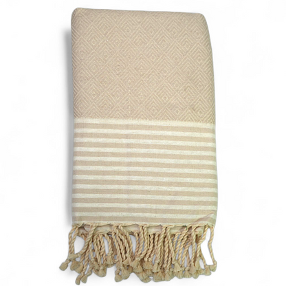 Fouta Coton Jacquard – Élégance & Confort