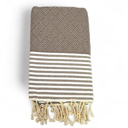 Fouta Coton Jacquard – Élégance & Confort