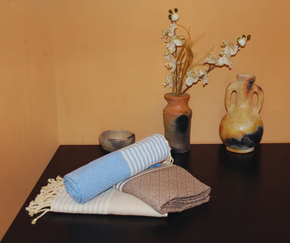 Fouta Coton Jacquard – Élégance & Confort
