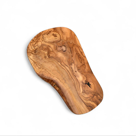 Planche à découper en bois d'olivier aux formes naturelles 30 cm
